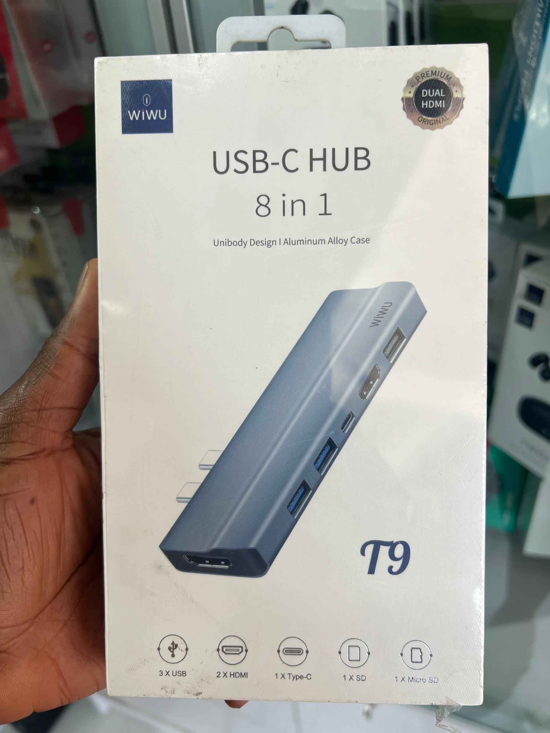 Wiwu 8-in-1 Usb-C Hub Docking Station - T9